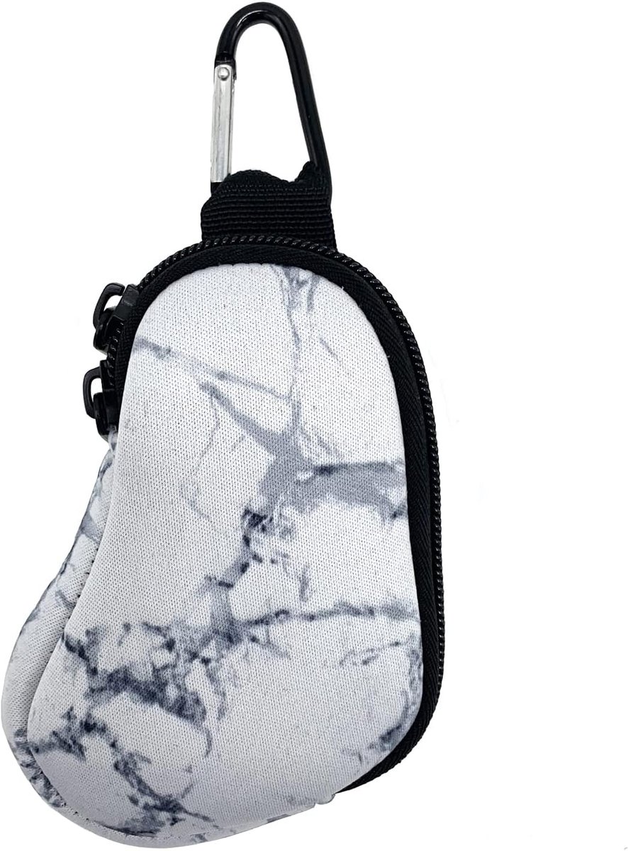 Neopreen Inhalator Case - Draagbare, beschermende reistas voor L-vormige inhalatoren, Marmer Wit, 5" X 3", Pack Pocket