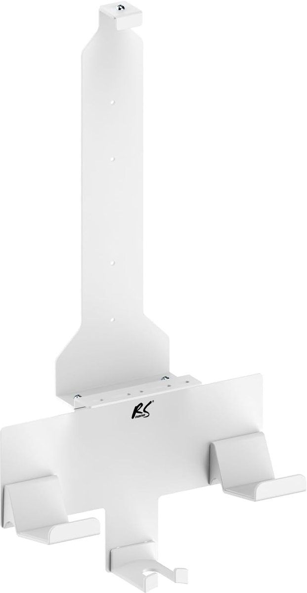 Wandmontage voor console met controllerhouder - witte metalen houder - ruimtebesparend en geventileerd - SnelShoppen