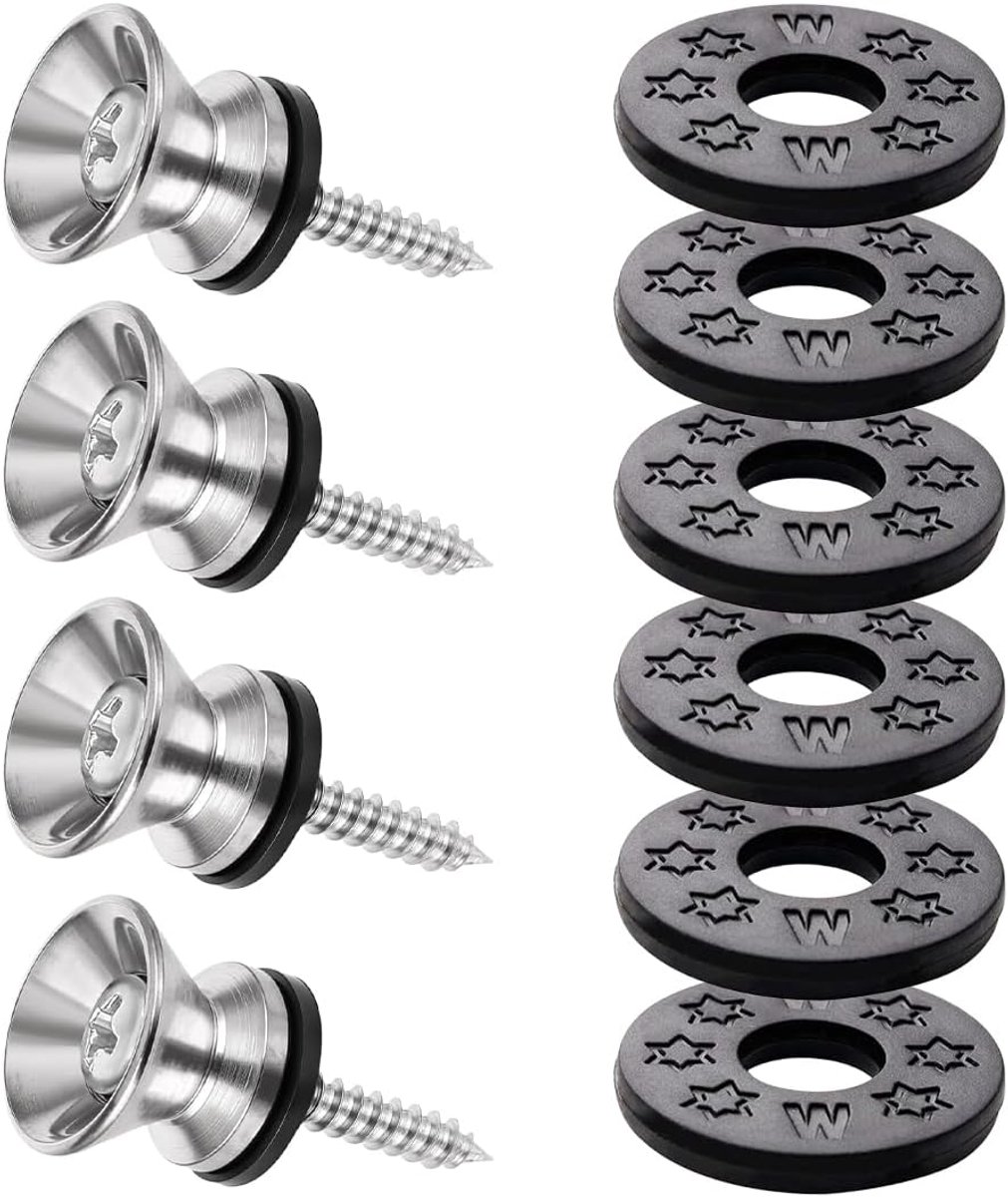 Guitar Strap Knoppen 4pcs - Metaal - 6pcs Strap Locks - Maximale veiligheid voor gitaren - SnelShoppen