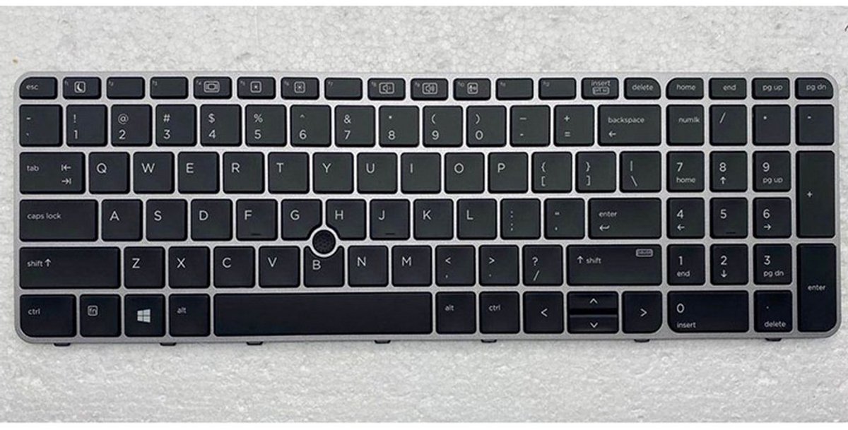 Notebook keyboard for HP EliteBook 850 G3 G4 ZBook 15u G3 with pointer silver frame backlit OEM