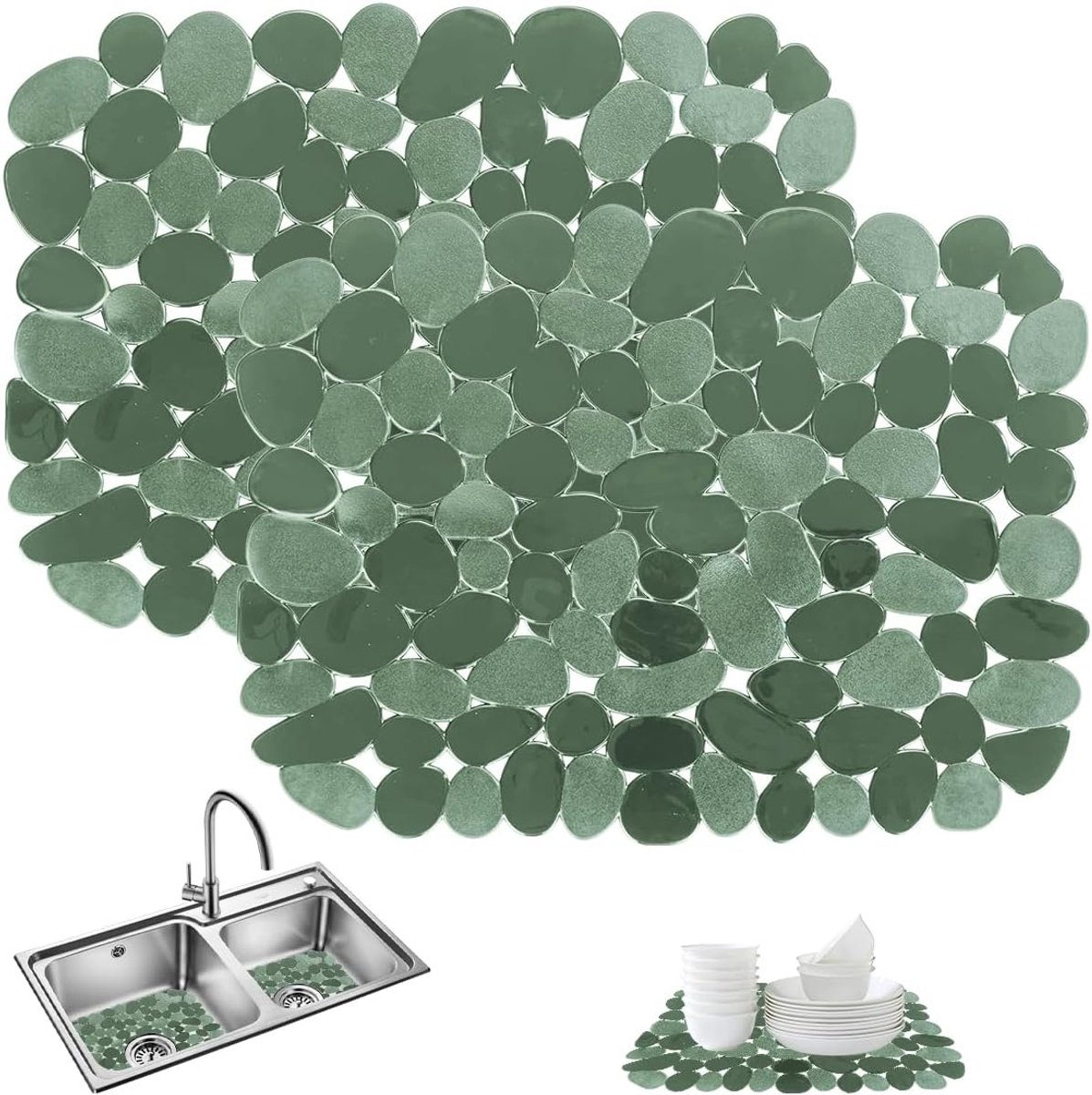 Afvoermat 30x40cm - PVC Beschermmat - Snijdbaar - Bescherming voor Servies en Groenten - SnelShoppen