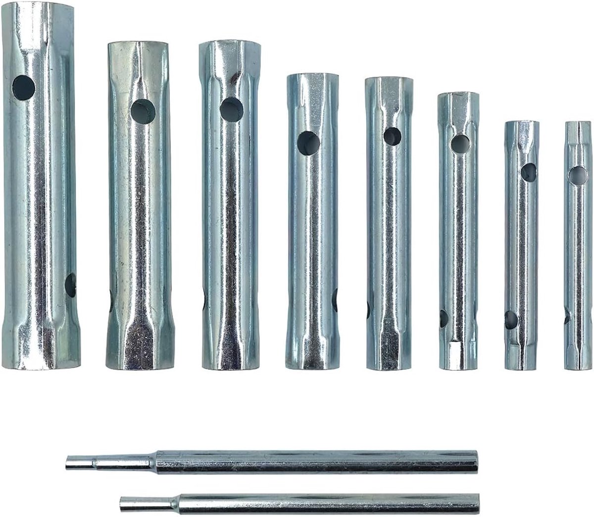 Steeksleutelset 10-delig - 6x7-20x22mm - Gehard staal - Geschikt voor installatie en reparatie - SnelShoppen