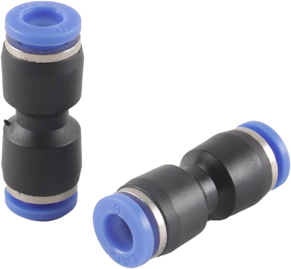 Pneumatische rechte reductie-adapter 6-10mm - snelkoppeling - geschikt voor luchtleidingen - SnelShoppen