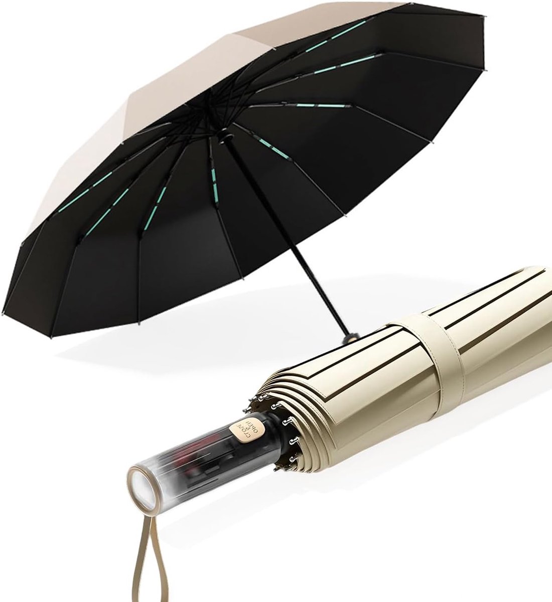 Paraplu XXL Tegen Storm - UV Beschermend Automatisch Vouwbaar - Ideaal voor Golf en Reizen - SnelShoppen