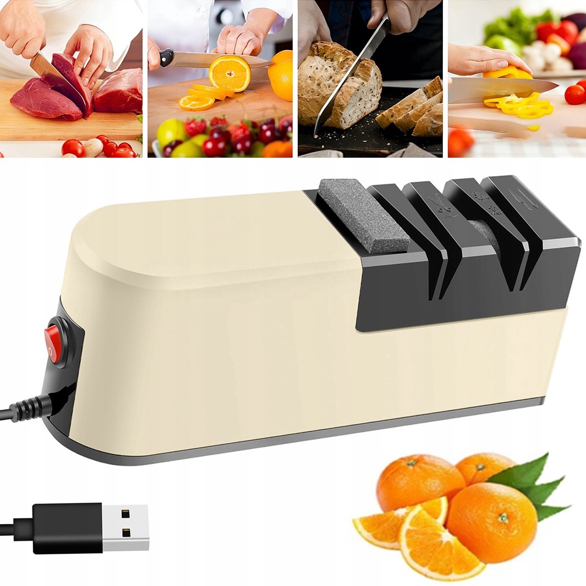Elektrische Messenslijper & Schaarslijper 5-in-1 USB