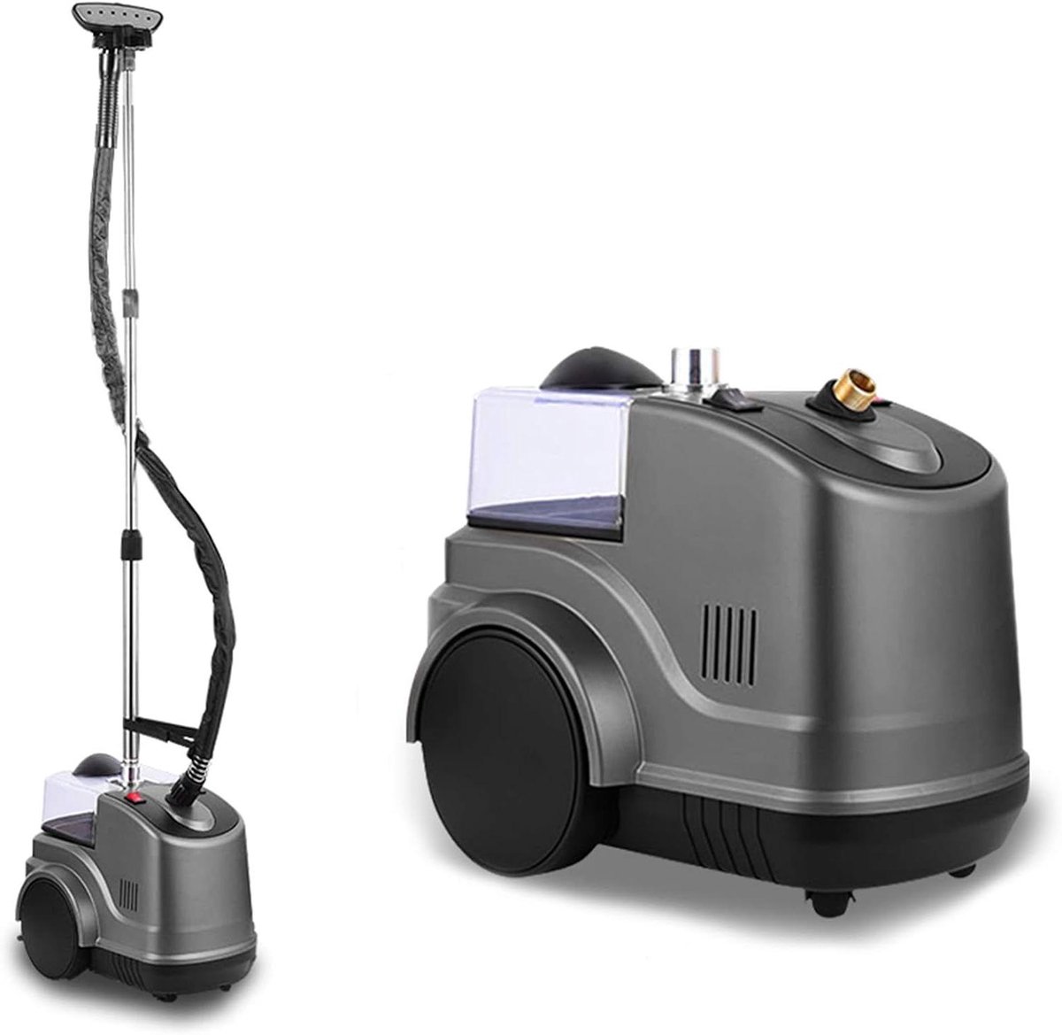 Verticale Kledingstomer - Stoomstrijkijzer - Kreukels Verwijderen - 2000W Super Kracht - 3000 ml - Grijs