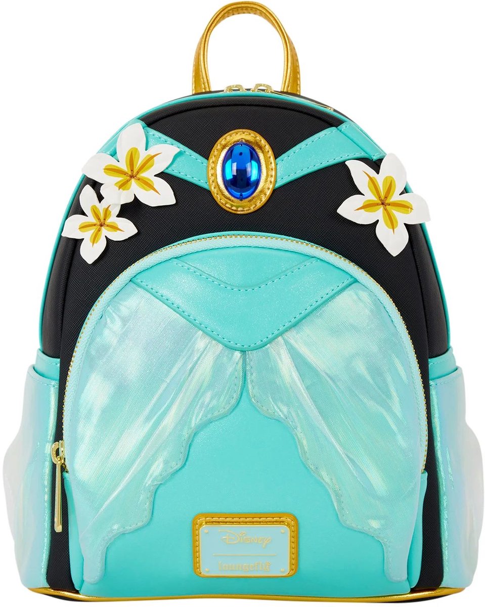 DISNEY PRINCESS JASMINE GLITTER COSPLAY LOUNGEFLY MINI BACKPACK