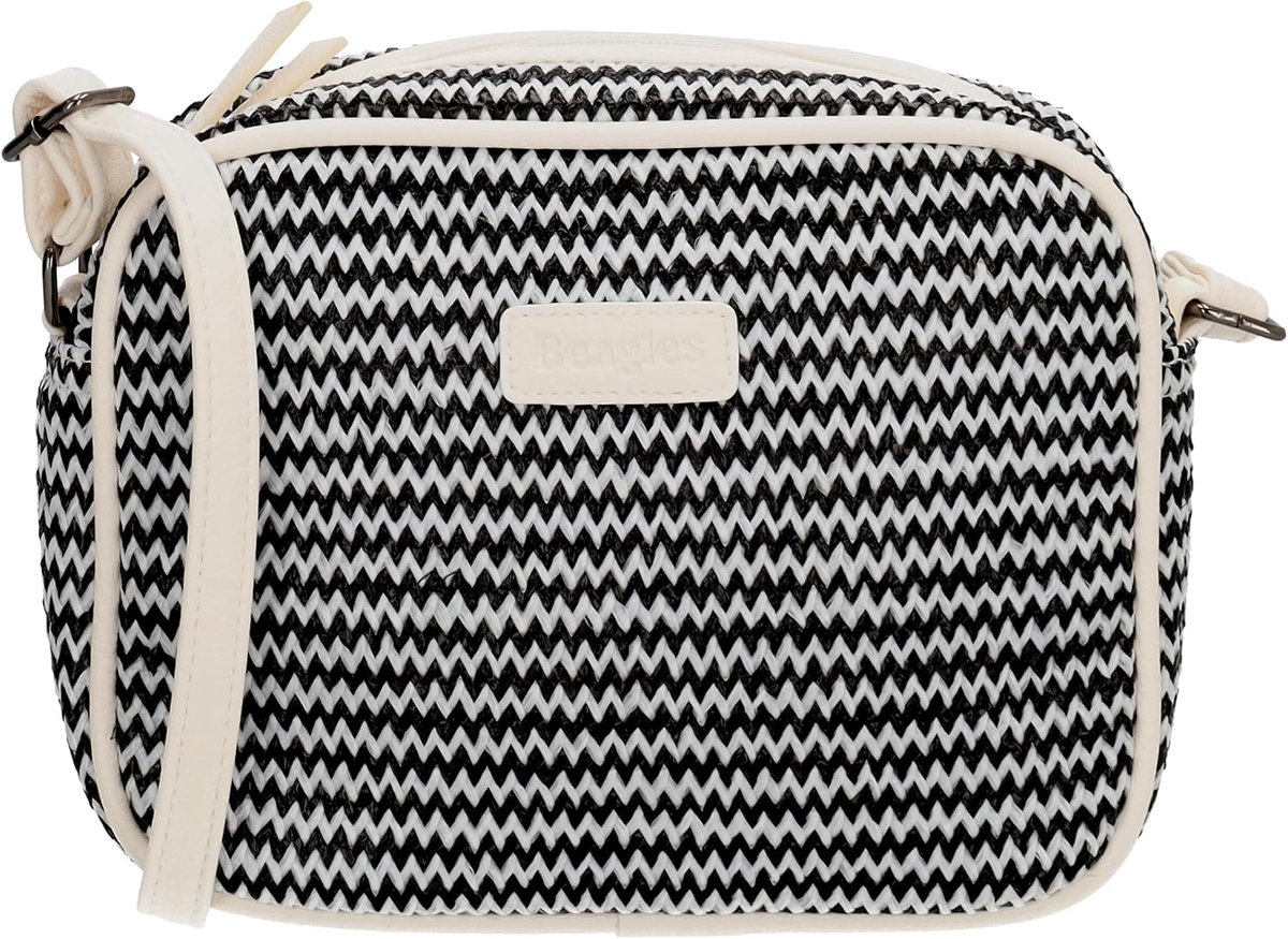 Crossbodytas middenvak met telefoonvak - crème - verstelbare schouderband - perfect voor dagelijks gebruik - ShopVlot