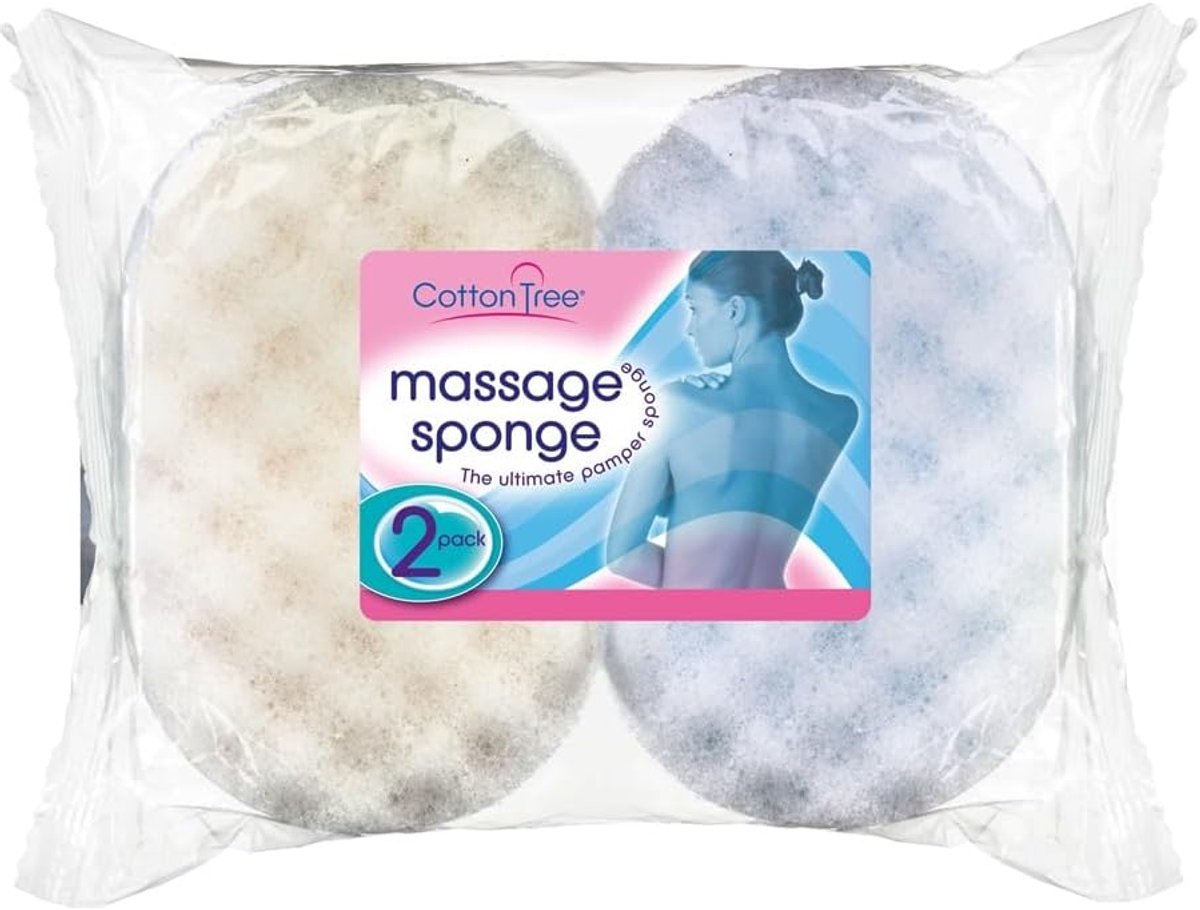 Badmassage sponsen duo pack - luxe multi kleur - 2 stuks - ultieme verfrissing - ShopVlot