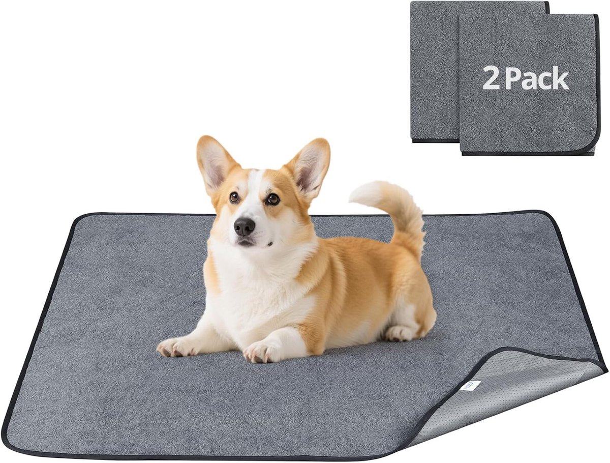 Puppymat 92 x 122 cm - Wasbare training pads - Snel absorberend - Houdt vloer schoon en droog - ShopVlot