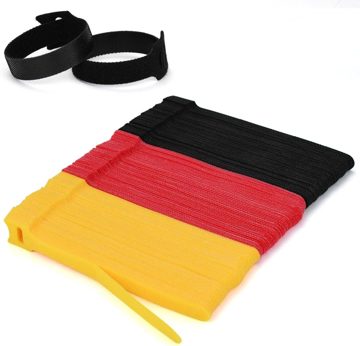 Kabelbinders Velcro 150x12mm - Herbruikbaar nylon - Makkelijk aanpasbaar - Voor kabelorganisatie - ShopVlot
