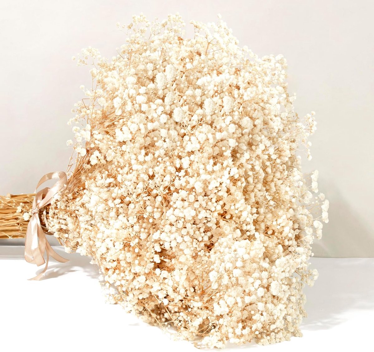 Drogen bloemen gypsophila paniculata 43 cm - ivoorwitte takken - 7000+ natuurlijke bloemen - ideaal voor DIY decoraties - ShopVlot