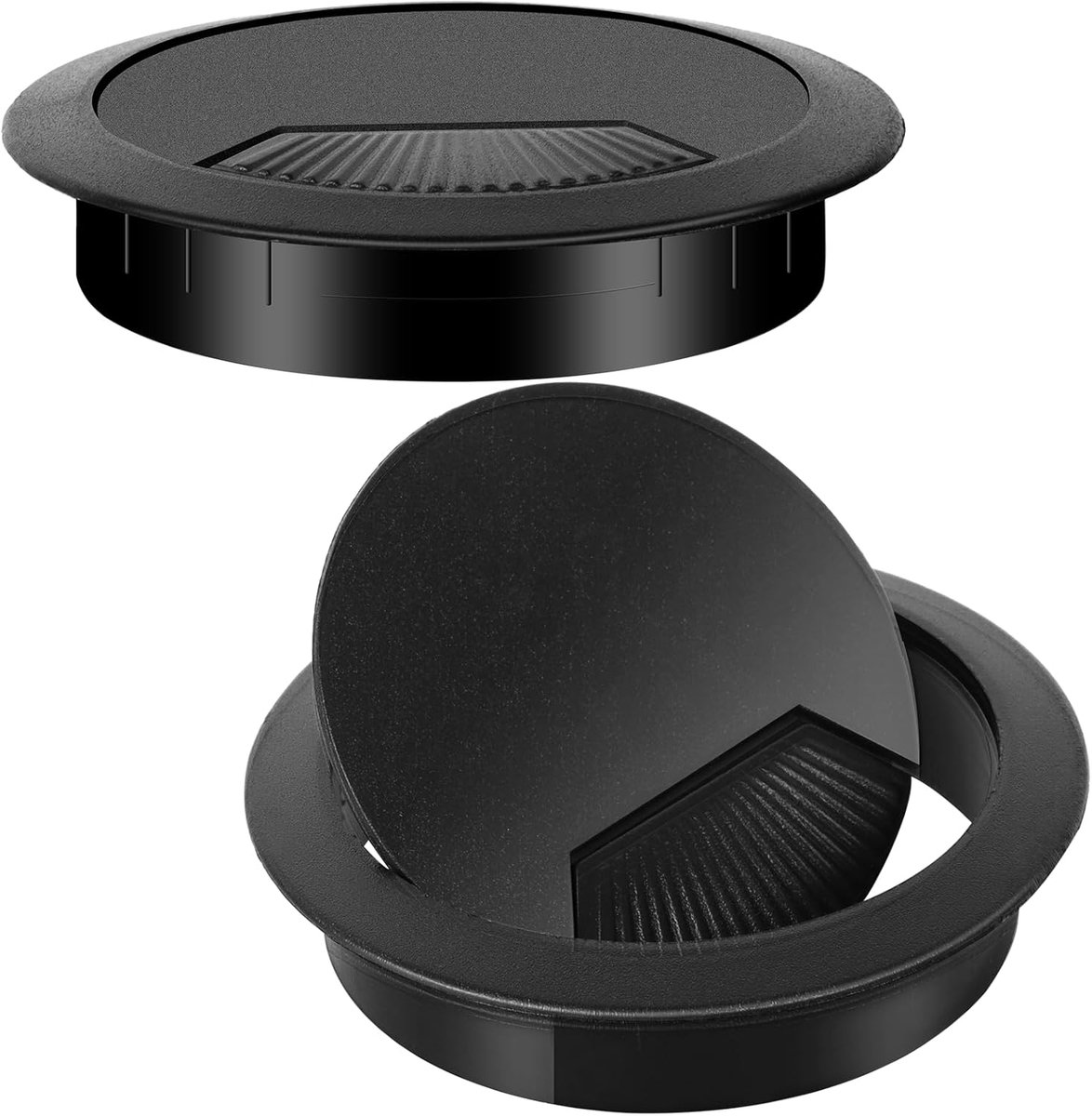 Kabeldoorvoer bureau rond 60 mm - zwart - 2 stuks - voor een opgeruimd bureau - ShopVlot