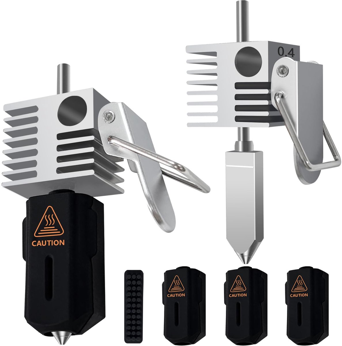 Hotend kit 0,4 mm - all metal - gehard stalen mondstuk - hoge snelheid printen - ShopVlot