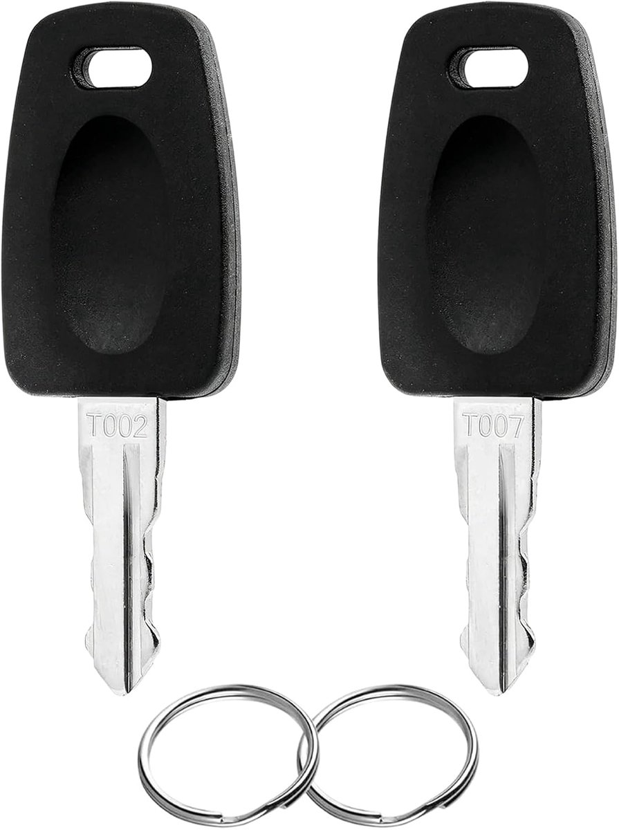 Bagagesleutels TSA 007 en TSA 002 - 2 stuks universeel met sleutelhanger - ideaal voor koffers en rugzakken - ShopVlot
