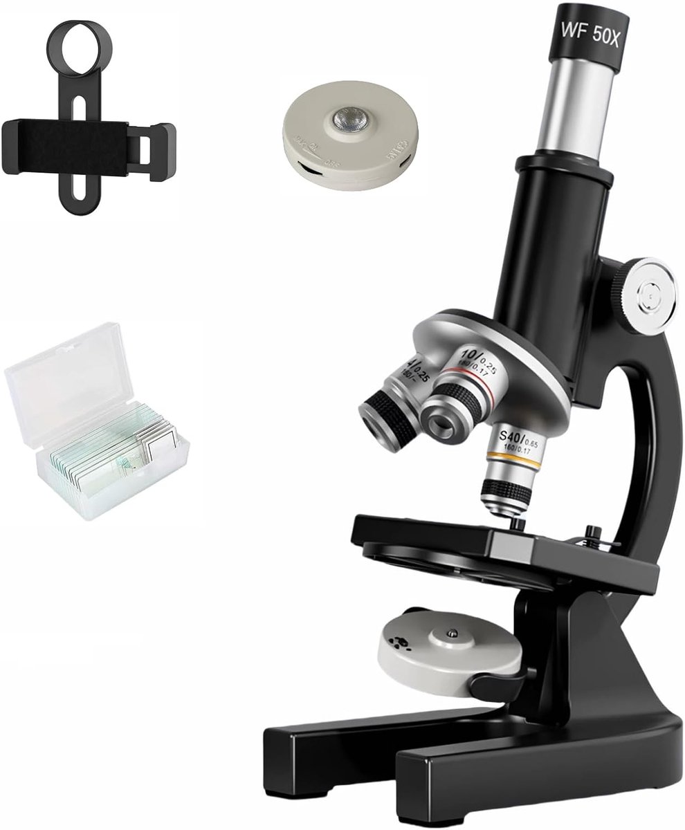 Microscoop 200-4000X - Biologisch Onderwijs - Hoge kwaliteit zoom - Ideaal voor studenten en volwassenen - ShopVlot