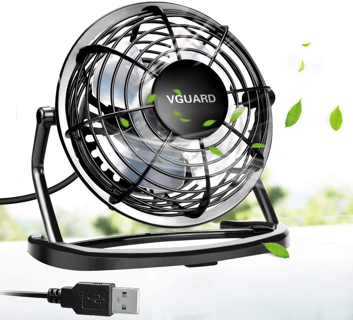 Mini-ventilator 4 inch - USB-aansluiting - 360 ° graden rotatie - stille tafelventilator voor kantoor - ShopVlot