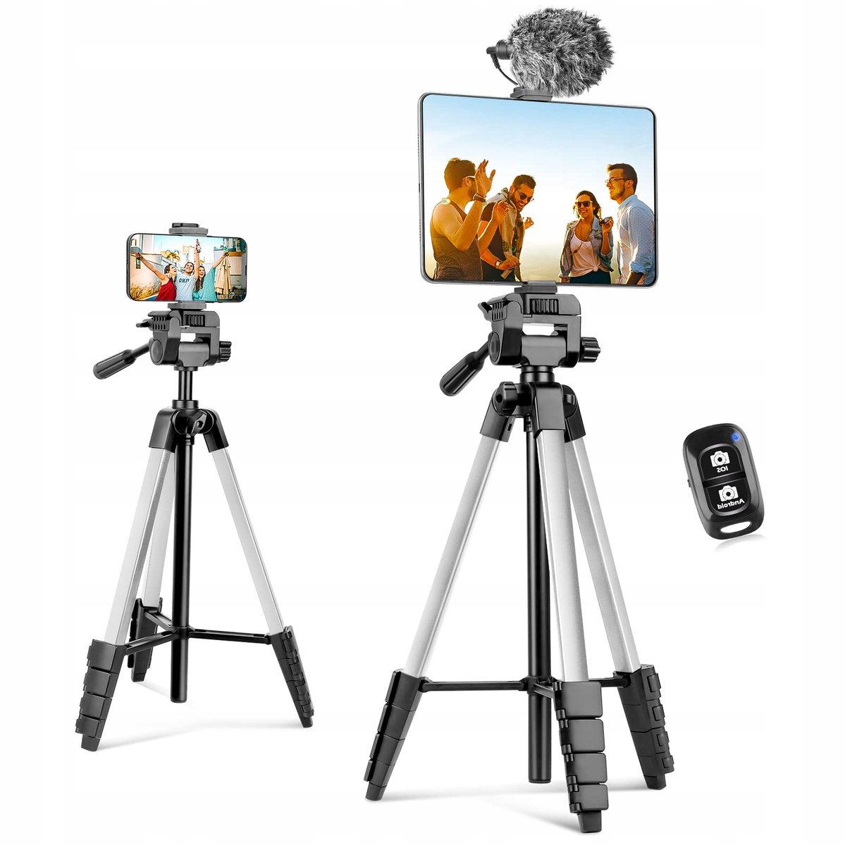 Aureday Aluminium Telefoonstatief 162 cm met Selfie Afstandsbediening