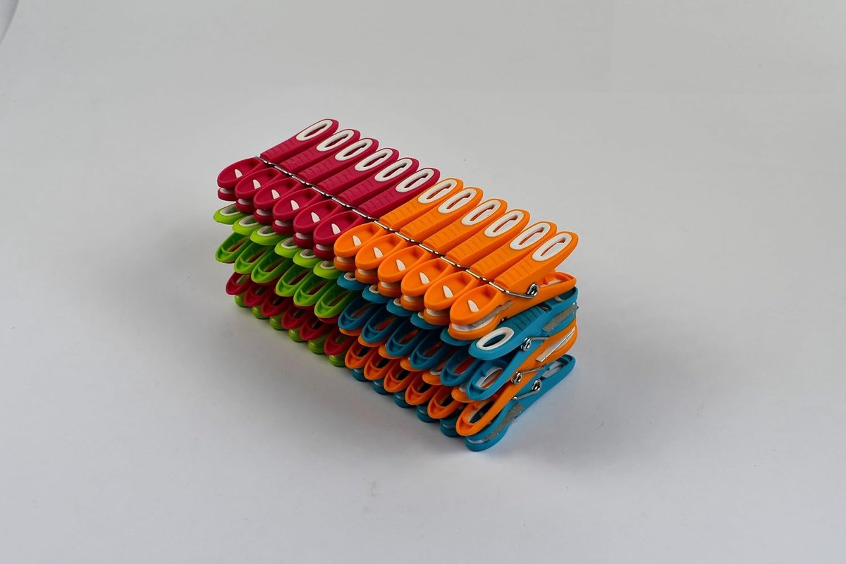 Wasknijpers 48 stuks - twee-tonen kleuren - extra sterk - 100% recyclebaar - ShopVlot