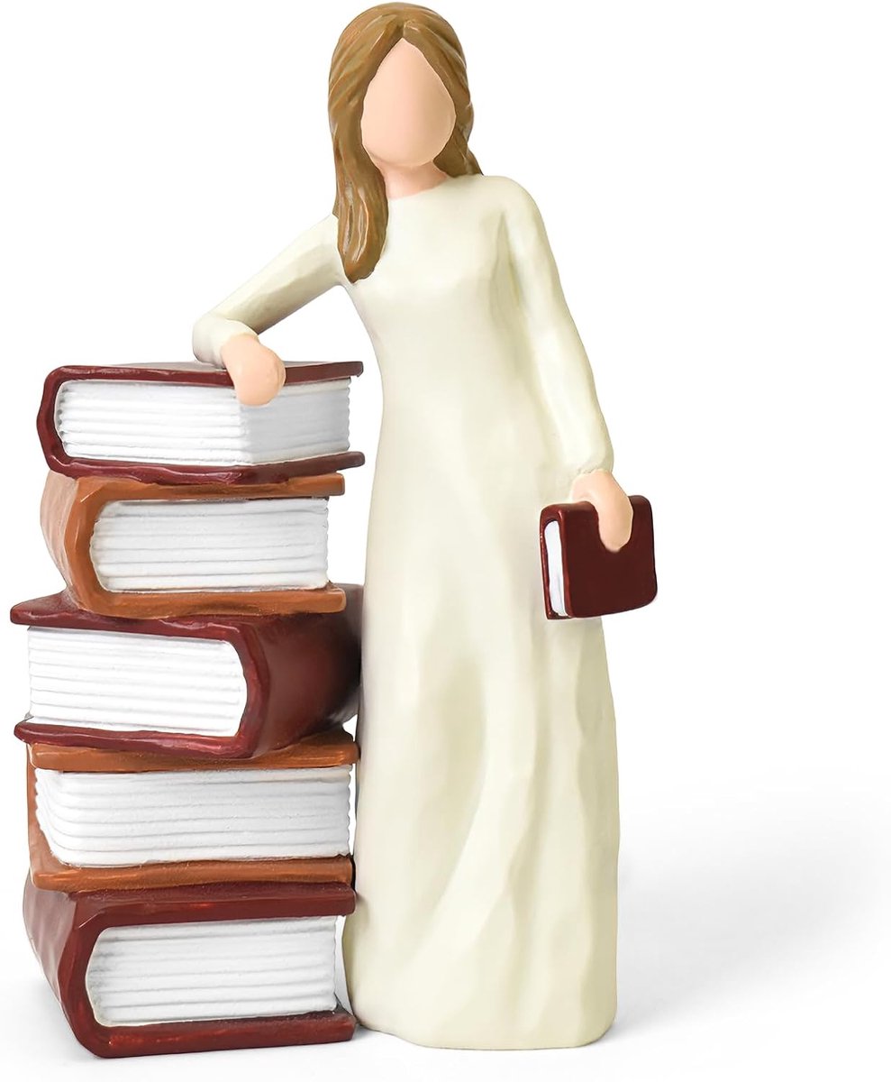 Boekenliefhebber Cadeaus voor Vrouwen - Handgeschilderde Ornamenten - Lezen Vrouwen Beeldjes - ShopVlot