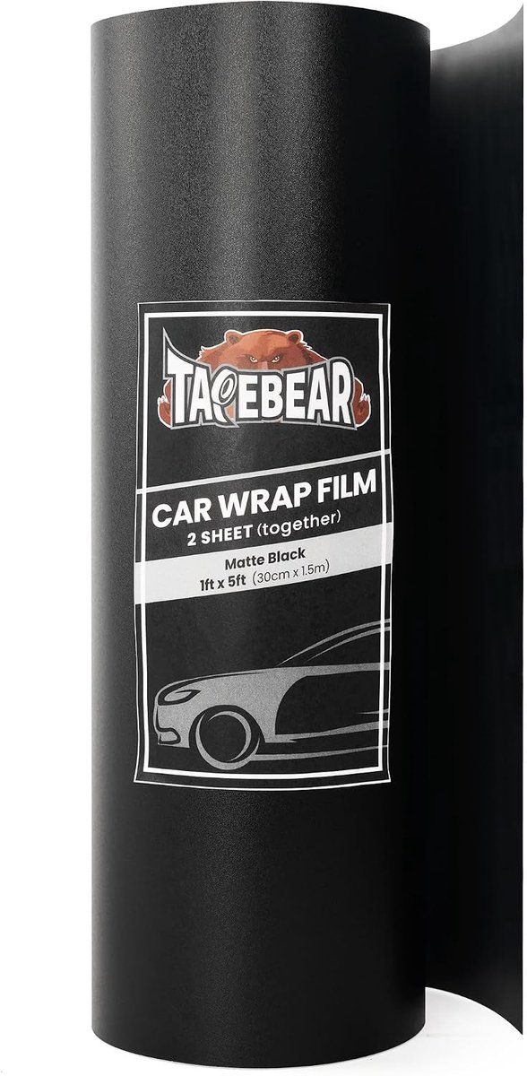 Vinyl wrap 1ft x 5ft - matte zwart - eenvoudig aan te brengen - ideaal voor decoratie - ShopVlot