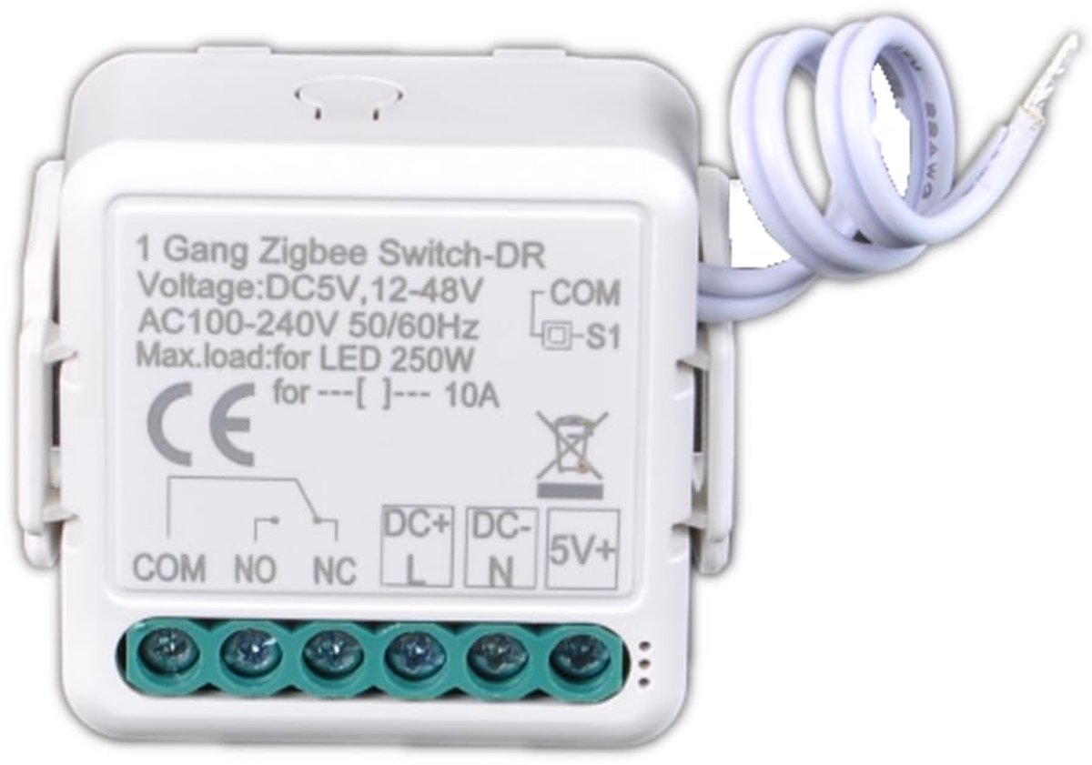 ZigBee Smart Dry Contact Relay 12/24V DC - Universele compatibiliteit - Eenvoudige installatie - ShopVlot