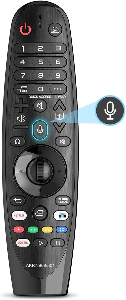 Afstandsbediening met spraakfunctie - Vervangend voor LG Smart TV - Pointerfunctie - Verbeterde gebruikerservaring - ShopVlot