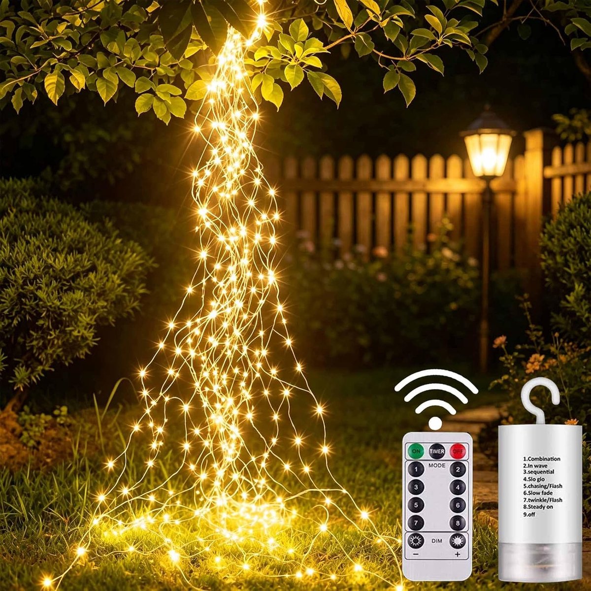 Sfeervolle 1 m 100 LED fairy lights - met timer en draadloze afstandsbediening - waterdichte verlichting - ShopVlot