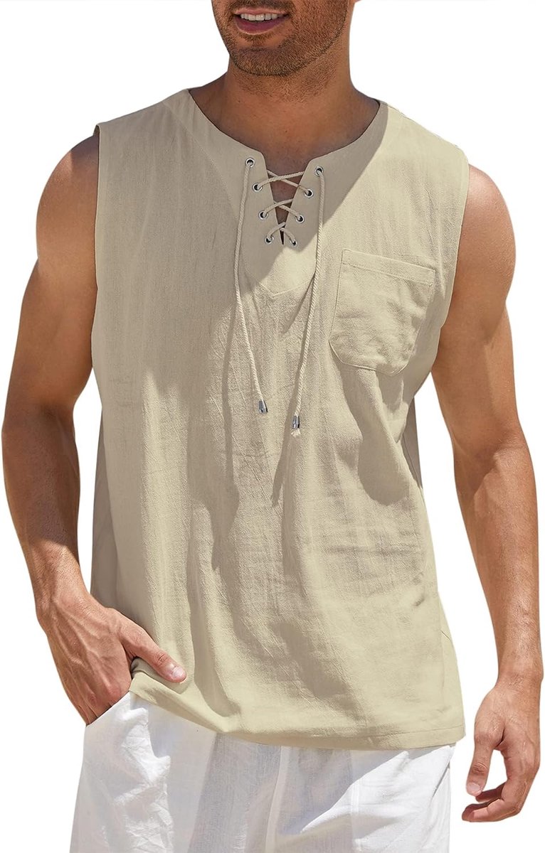 Tanktop voor heren - katoen - mouwloos - ideaal voor de zomer - SnelShoppen