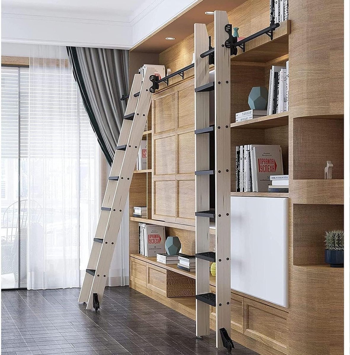Ladder Rolrail Kit - Glijbaan Vloerroller - Verticale Opslag - Ruimtebesparend Ontwerp - Niet Gespecificeerd - Niet Gespecificeerd