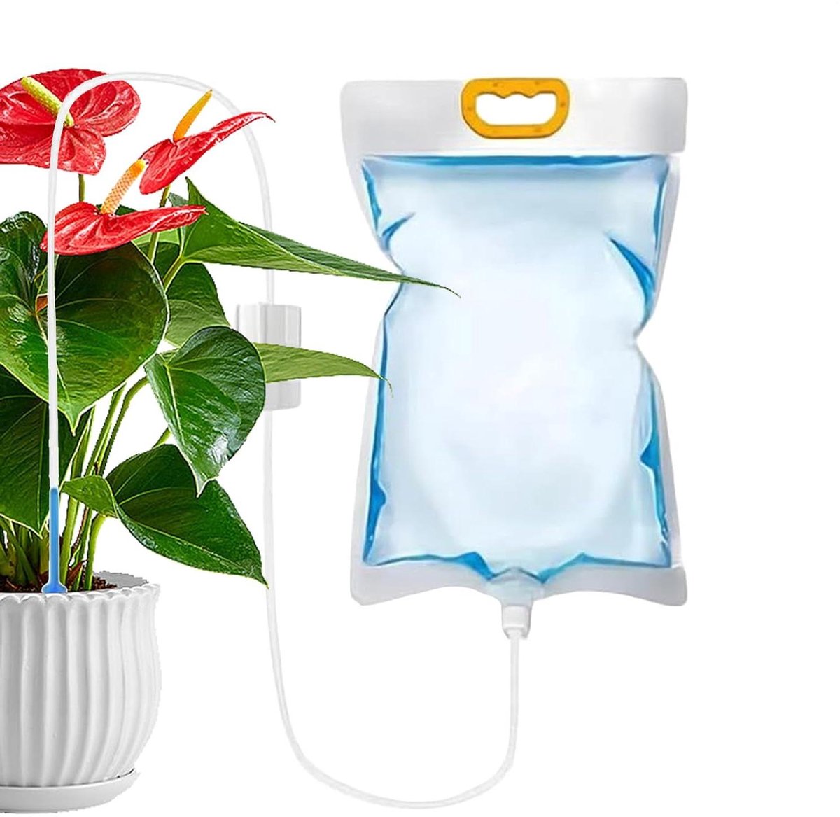 Planten Water Geefzakken - Zelfregulerend Watersysteem - Planten Verzorgen - Instelbare Doorstroming - 100 cm slang 3.5 L - Groen