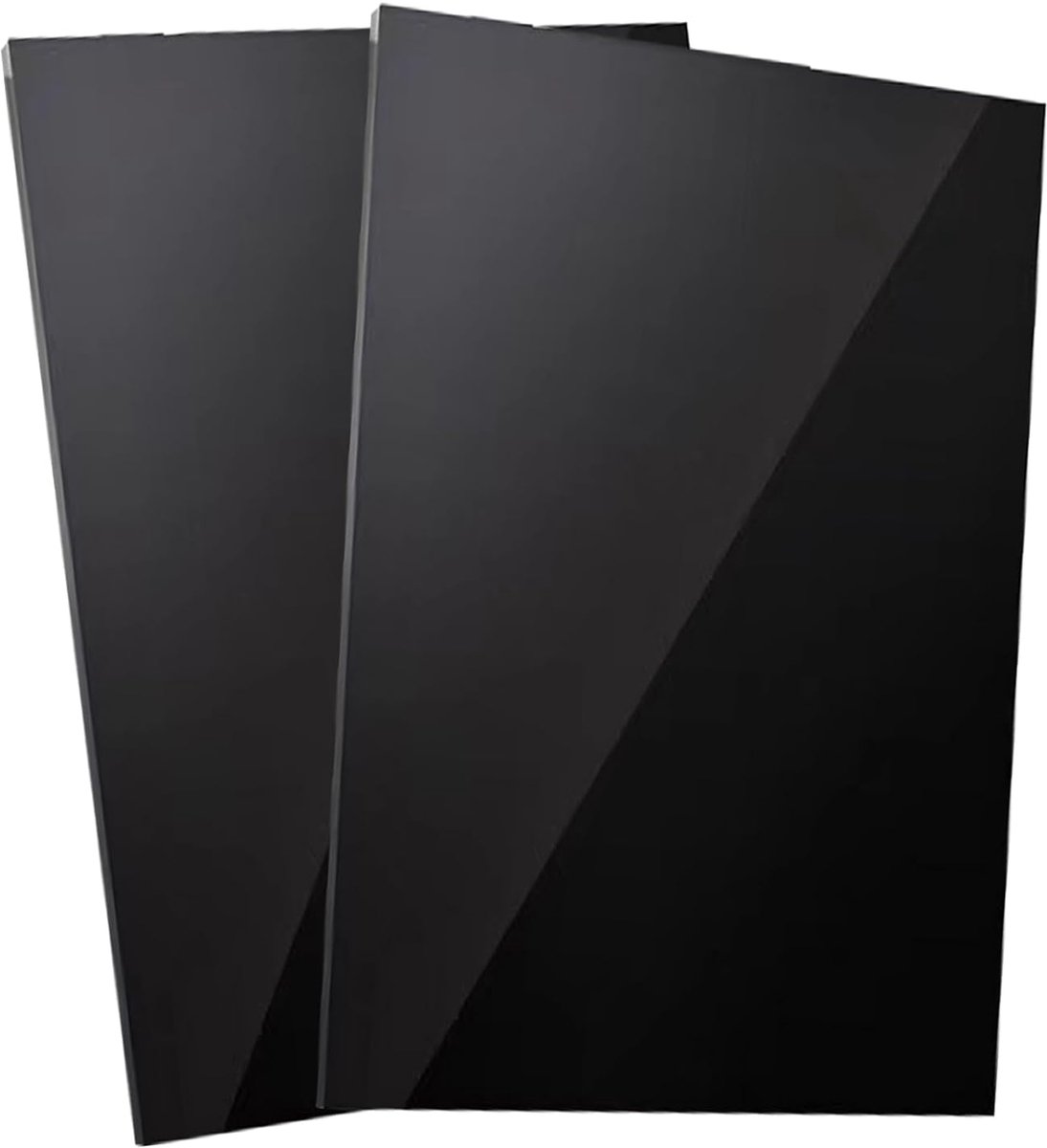 2 stuks A3 zwarte acrylplaten, 297 mm x 420 mm, 3 mm dik kunststof acrylplaat, kunststof plaat voor decoratie, display, fotolijst, schilderwerk