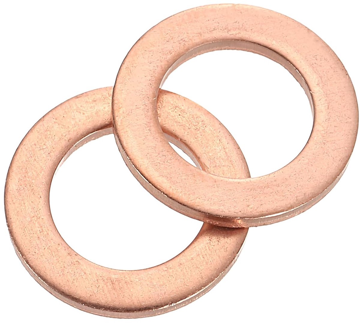 Platte afdichting, 26 stuks koperen ring-platte afdichtingen 16 mm OD 1,5 mm dik metalen afdichtring voor schroeven, bouten, moeren