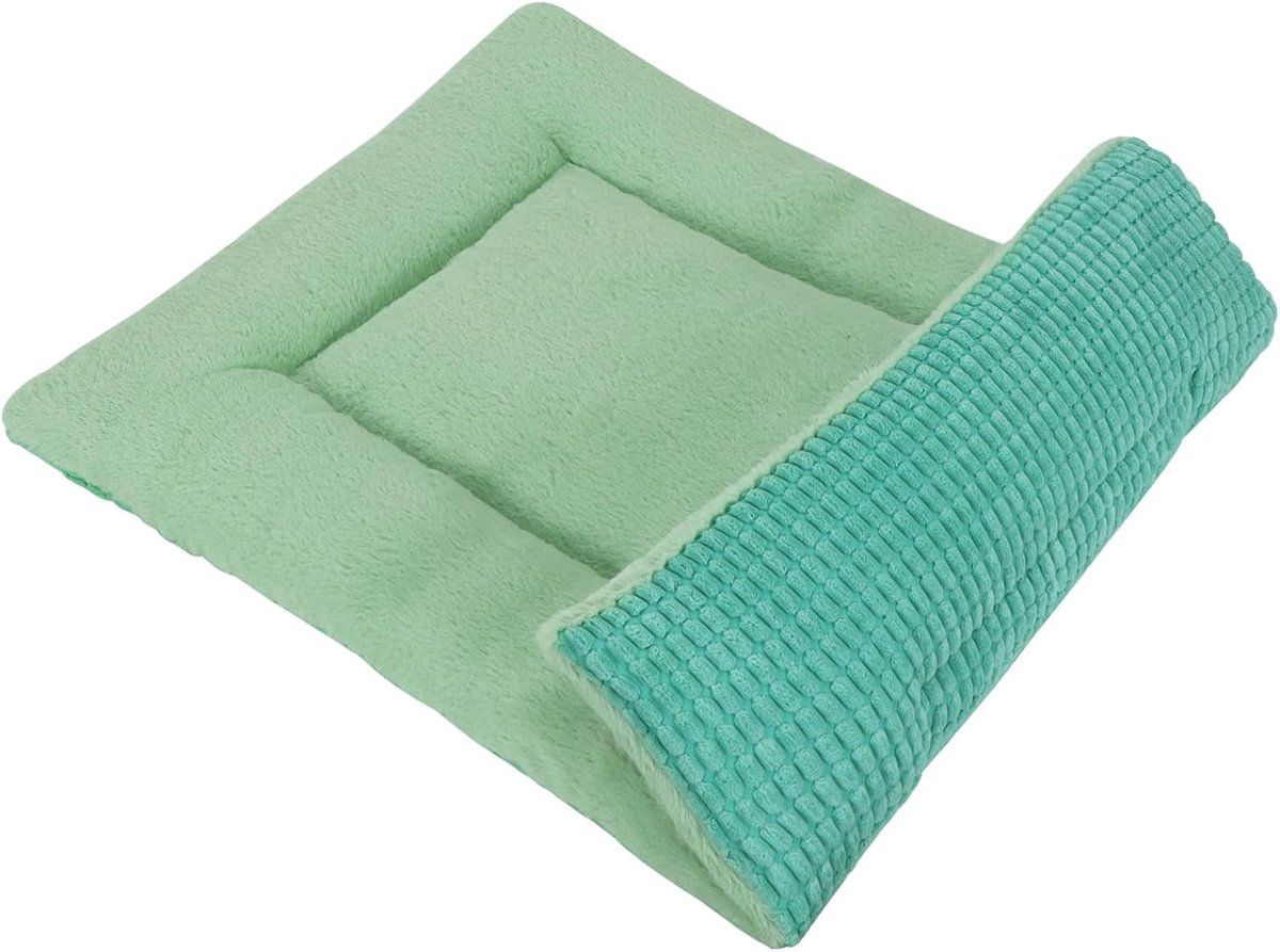Hondenbed Zacht Warm Mat Hondenkussen Wasbaar Knuffelachtig Omkeerbaar Huisdier Sofakussen voor Grote en Kleine Honden of Katten FC015 (90x70cm, Teal)