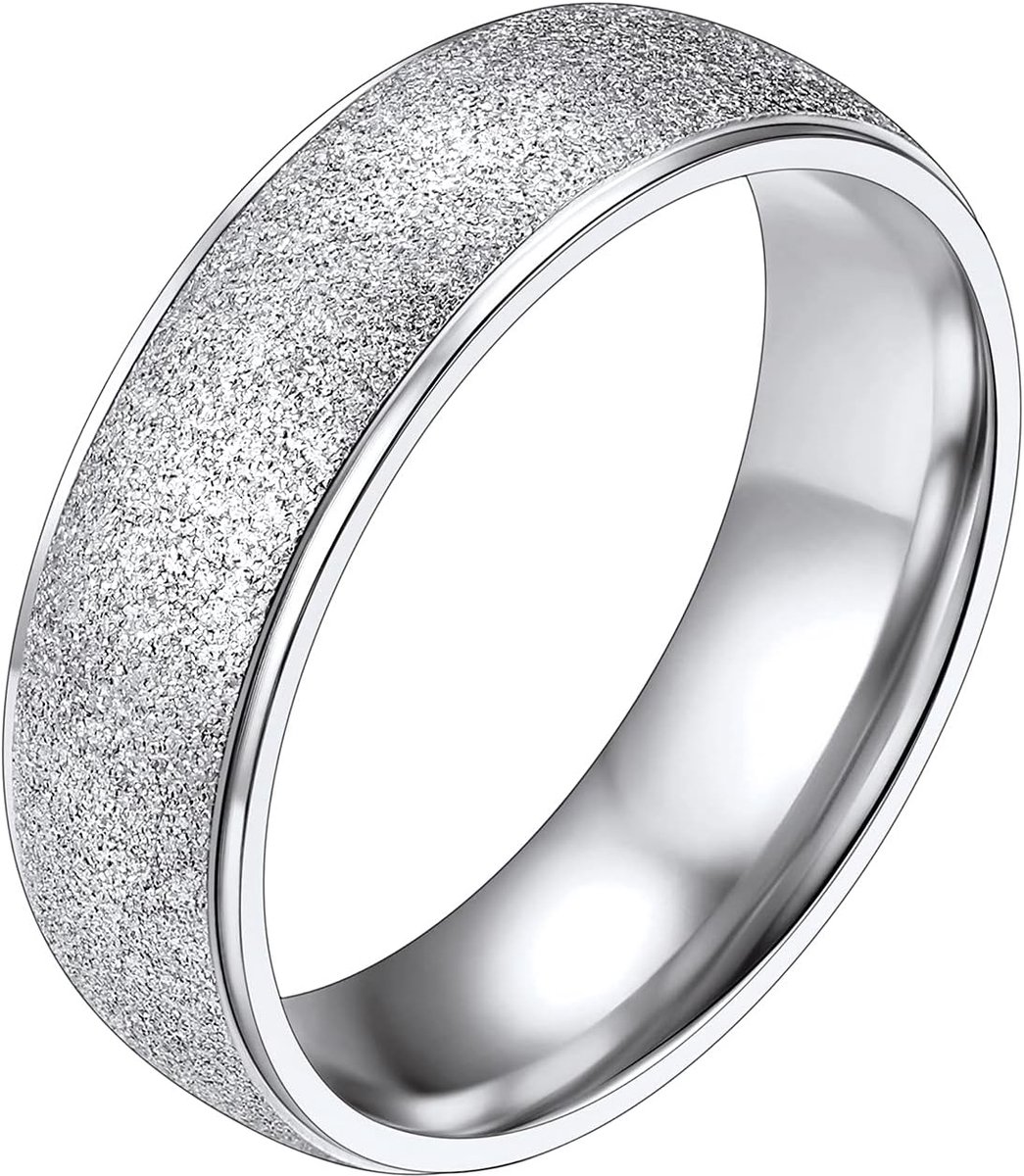 Ringen, 2/4/6/8 mm bandbreedte - geschenkdoos inbegrepen, Roestvrij staal