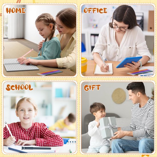 Balpen, 8 stuks, kleur uitwisbaar stiften 0,5 mm, cartoon gelpennen met 60 navullingen en 4 gummen, voor kinderen, studenten, volwassenen, kantoorbenodigdheden — afbeelding 5