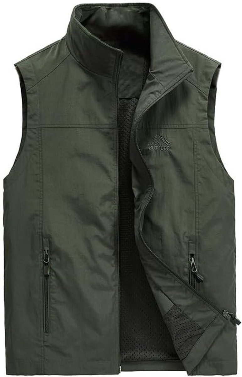 Gilet Bovenkleding Vest Mouwloos Jas voor Mannen Casual Vissen Fotografie Gilet Sneldrogend Outdoor Travel Jas met zakken