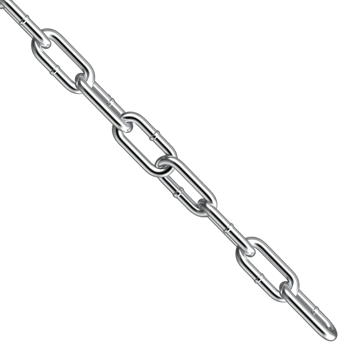 304 roestvrij stalen ketting, 1/4 inch × 6,6 ' zware sterke veiligheidsketting, dikke metalen kettingschakel stoere aanmeerketting voor boot, ankerketting, hekpoorten, anti-diefstal, schommel