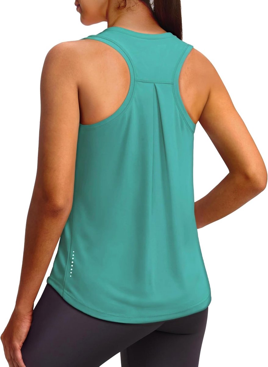 Mouwloze tanktop voor dames, racerback, sportshirt, lichte yoga-top