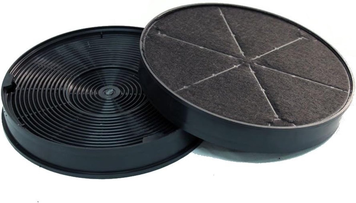 Geactiveerde koolstoffilters set van 2 - rond 3cm x 20cm - vervangfilters voor afzuigkappen - SnelShoppen