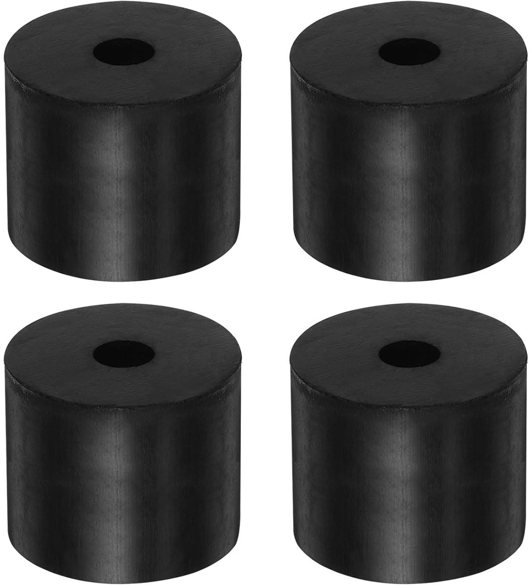 sourcing map 4 stuks rubberen sluitringen, rubberen afstandhouders, 40 mm AD, 10 mm ID, 40 mm dik, neopreen, ronde trillingsdemper, pads, isolator, bussen, afstandshulzen voor auto's, boot