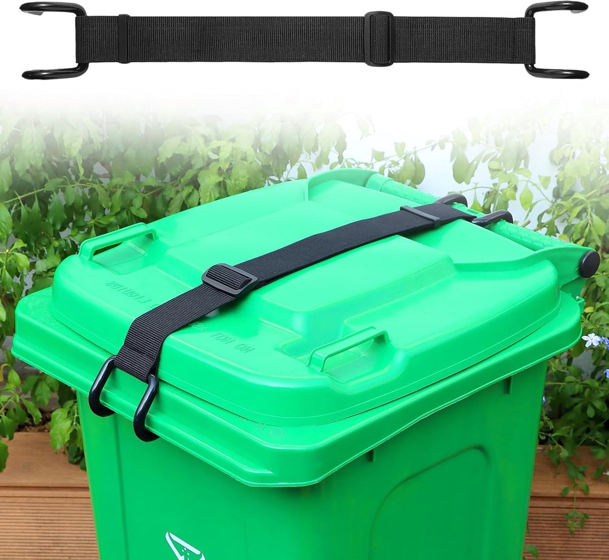 Afvalcontainer slot verstelbaar - Dierenveilige sluiting - Bescherming tegen beschadiging - Ideaal voor buitengebruik - ShopVlot