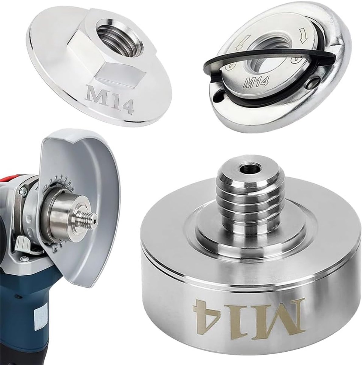 X Lock Adapter M14 - RVS 304 - Robuust en duurzaam - Geschikt voor slijpmachines - ShopVlot