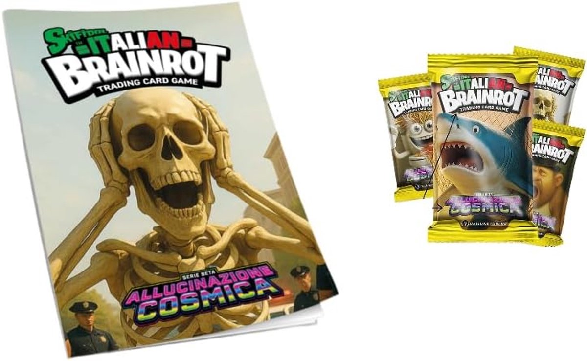 Kaartenset Skifidol Italian Brainrot Album - 6 Boosters met 7 kaarten - Unieke speciale kaart per pak - ShopVlot