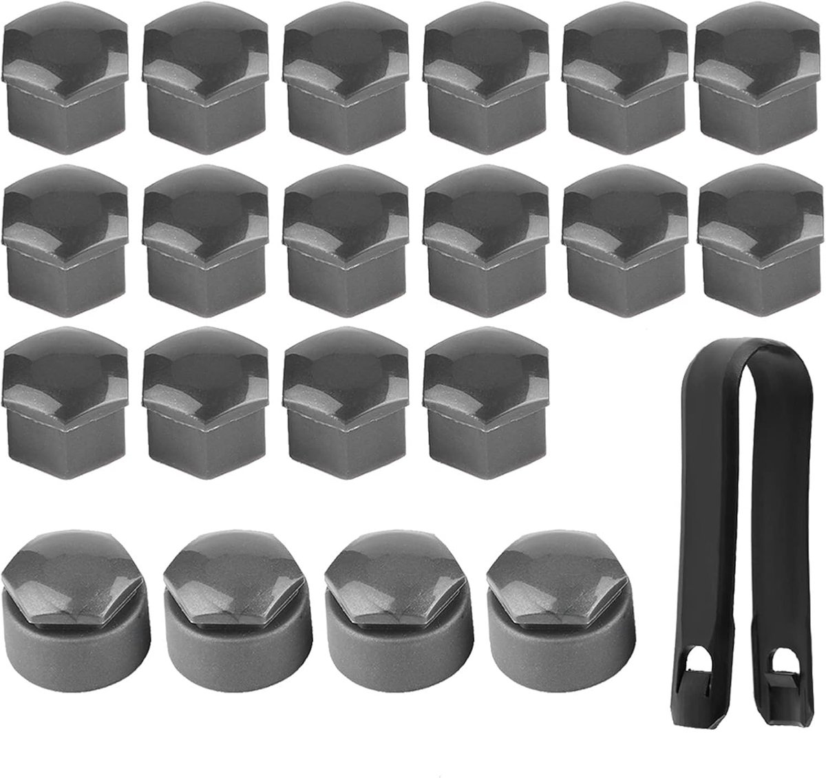 Wielmoer Rim Cover 17mm - Zwart - 20 Stuks - Beschermende Kit tegen Diefstal - ShopVlot