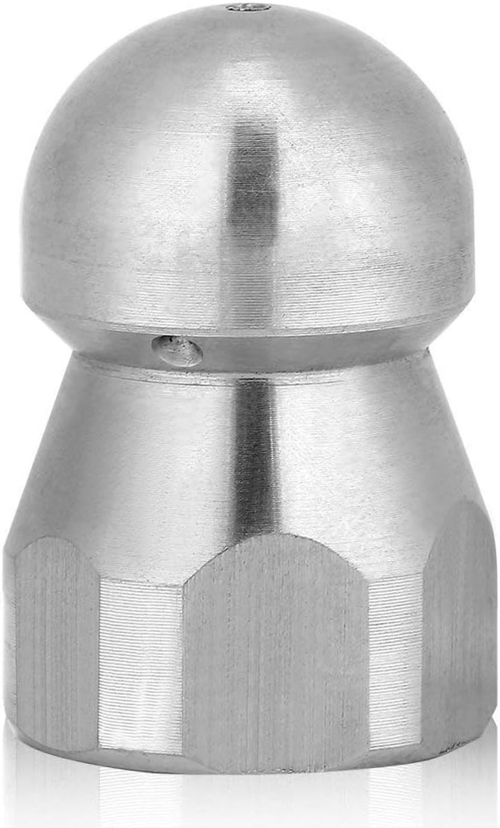 Reinigingsmondstuk voor water en riolering - 3/8 inch - roestvrij staal - krachtige reiniging met hoge druk - ShopVlot