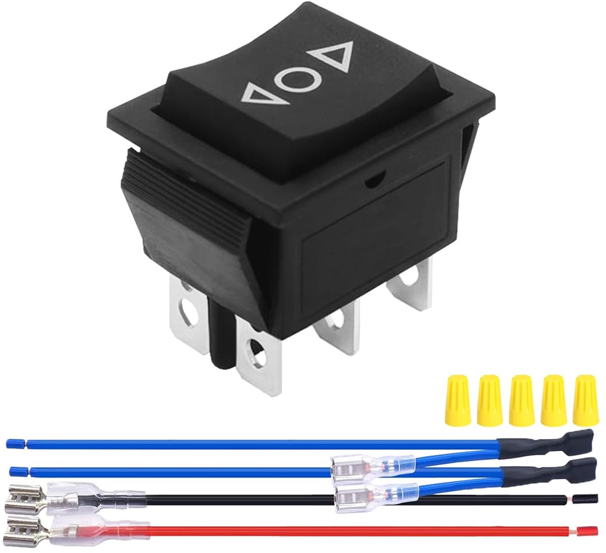 Motorpolarisatie omkeerschakelaar 20A - DPDT 6Pin 3-positie - Automatische reset - Geschikt voor boten - ShopVlot