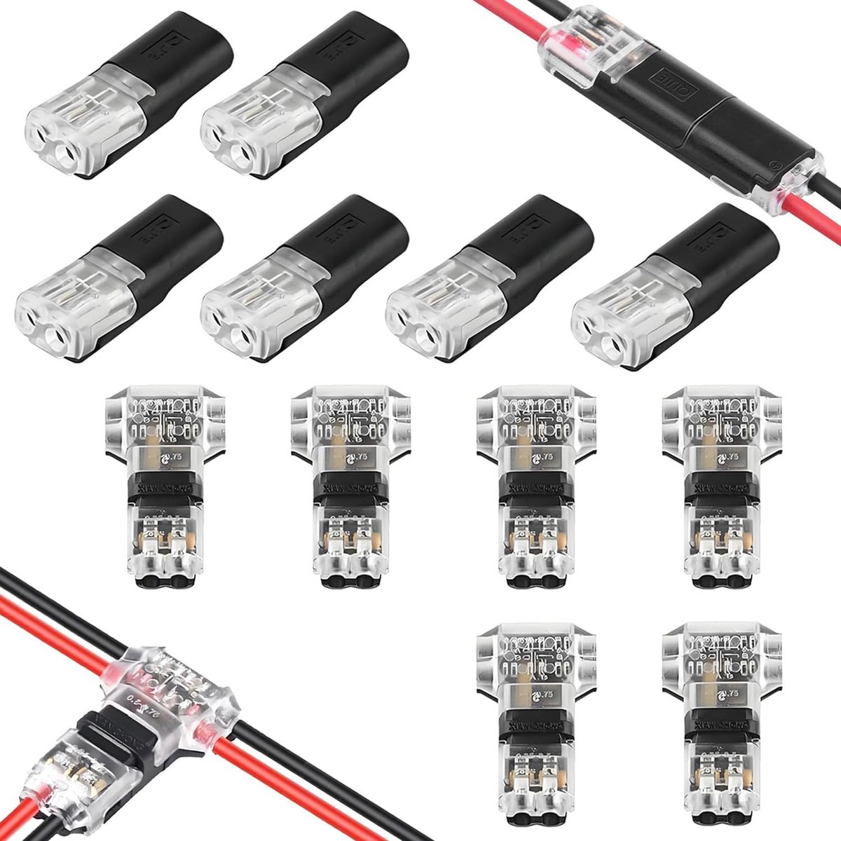 2-polige kabelconnector - universeel - 1 stuk - ideaal voor diverse toepassingen - ShopVlot