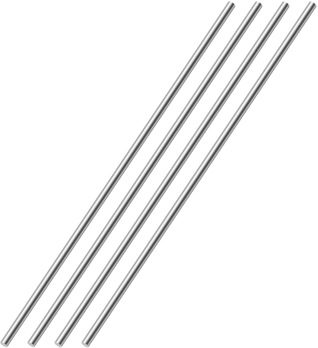 Stainless steel rondstaven 4 x 300 mm - 304 roestvrij staal - duurzaam en corrosiebestendig - ideaal voor DIY projecten - ShopVlot