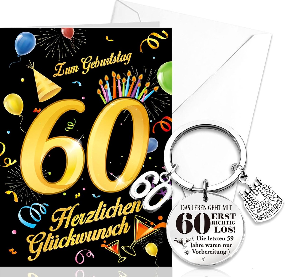 Elegante verjaardagskaart Jubileum - Goud en Zwart